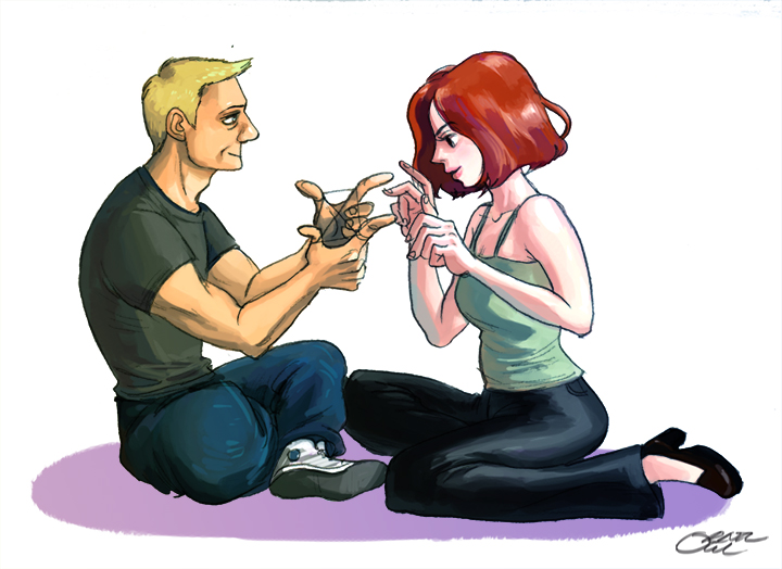 Hawkeye and blackwidow