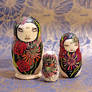 Floral themed Russian dolls