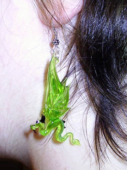 Green Dragon Earrings