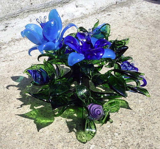 Flower Bouquet - blue