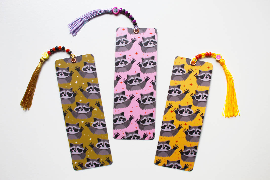Adorable Raccoon Bookmarks - Handmade and Unique by KleciPleciArt on ...