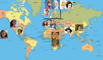 Disney Princess continents