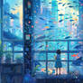 Library in the Deep Blue