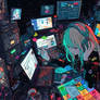 Hacker Haven in Neon Green