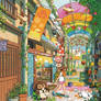 The Vibrant Market Alleyway