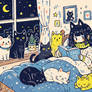 Bed Full Of Cats