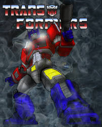 Comic Cover with Optimus Prime