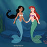 Ariel And Jasmine Mermaids