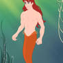 Merman oranger tail red hair