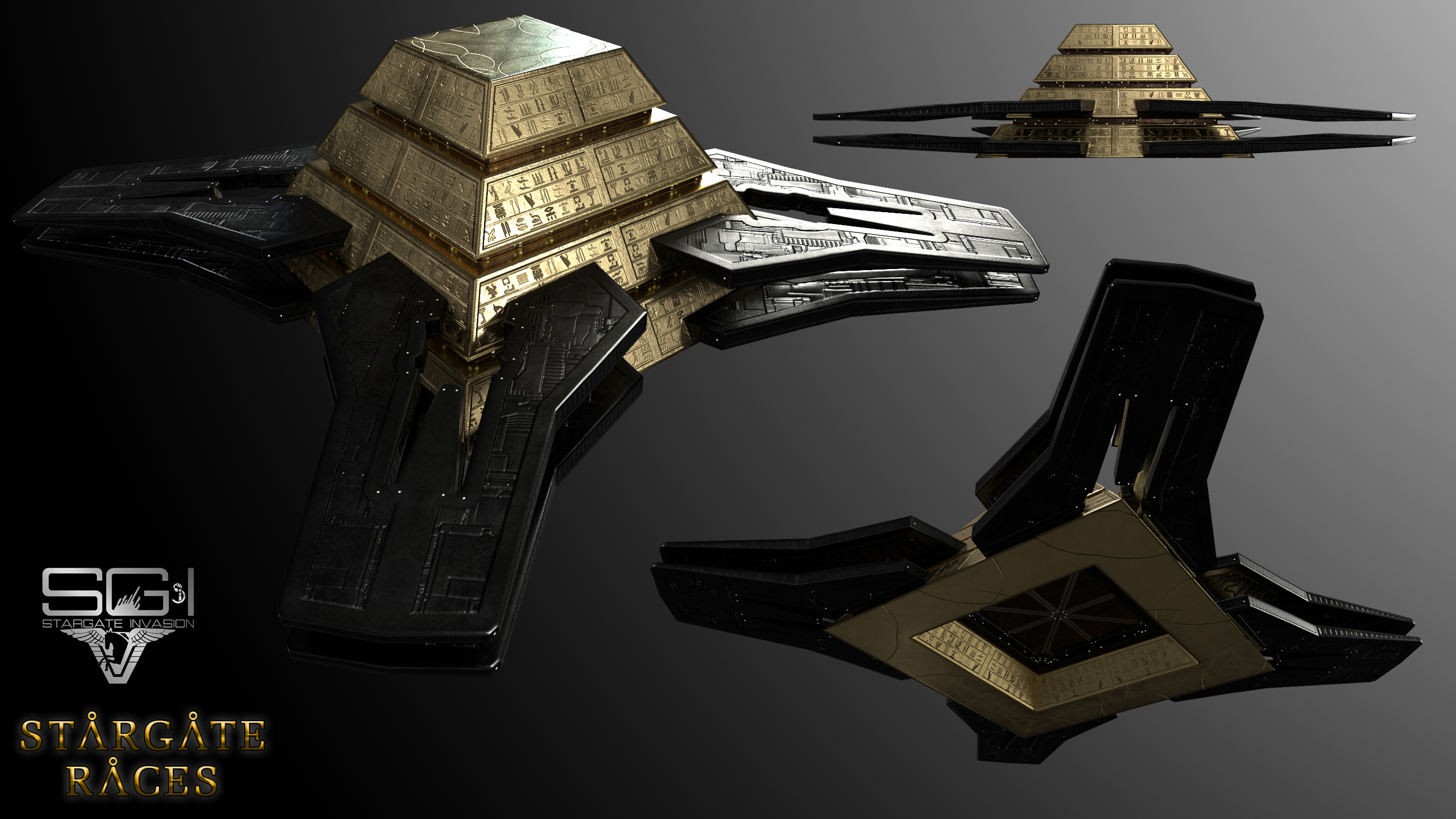 Goa'uld Hok'kesh Class Cruiser by dolynick on DeviantArt
