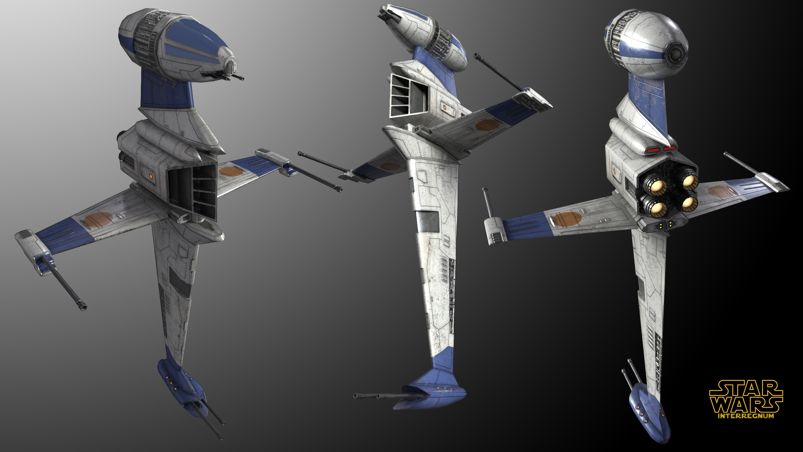 Alliance B-Wing Starfighter Multi-View by dolynick on DeviantArt