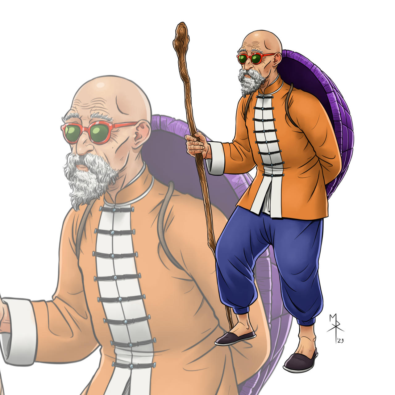 Master Roshi Back Side Master Roshi 02 by CaptainKoolpantz on DeviantArt