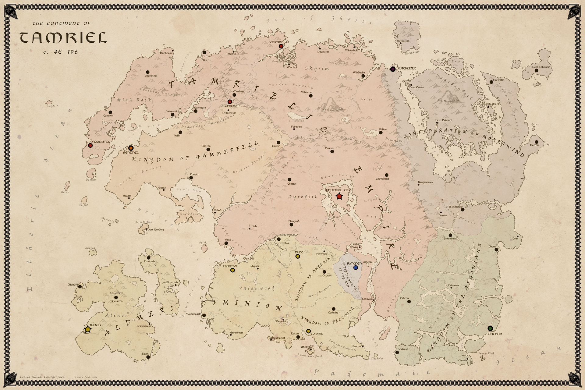 Tamriel Map 4E196 by Craigels82 on DeviantArt