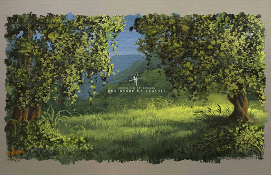 Digital Painting Landscape Art Digital Oil Brushes