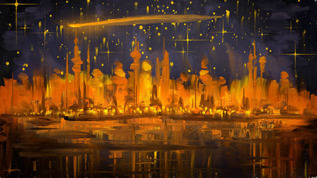 New Year 2021 Digital ART Painting - Winter Stars