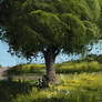 Just a Tree - Digital Landscape Painting