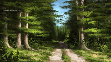 Dark Forest - Digital Landscape Painting