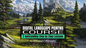 Digital Landscape Painting Tutorial Lesson Course