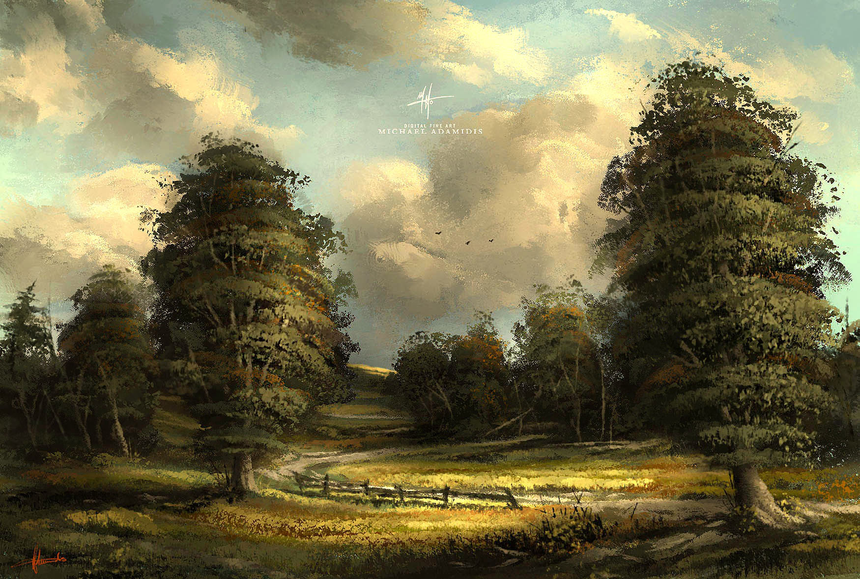 M. Adamidis Digital Art Baroque Landscape Painting by ...