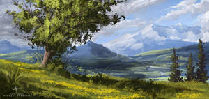 Michael Adamidis Concept Art Landscape Painting