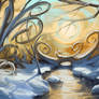 Happy New Year 2026 - Golden Winter - digital pain