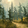 Concept art Valley of Trees - digital painting