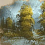 Digital painting - Landscape with trees (dig. oil)