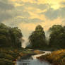 Digital painting - impressionistic landscape
