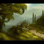Italian Landscape - Digital Painting