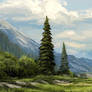 Digital art painiting - Austrian Landscape