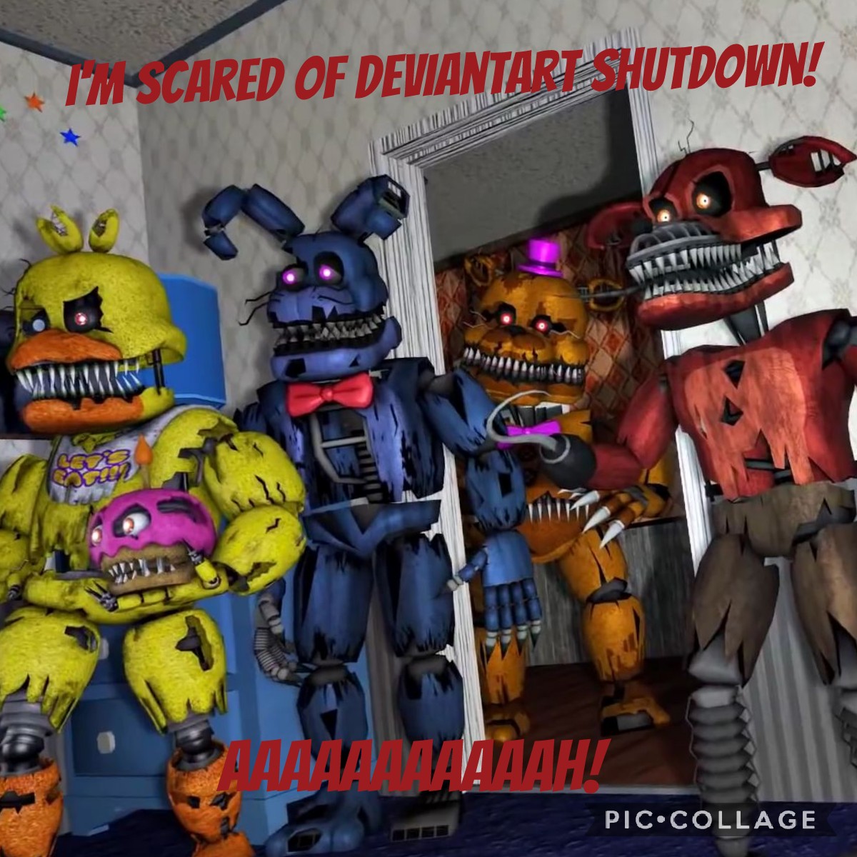 FNaF 4 but the Nightmare Animatronics don't scare you anymore