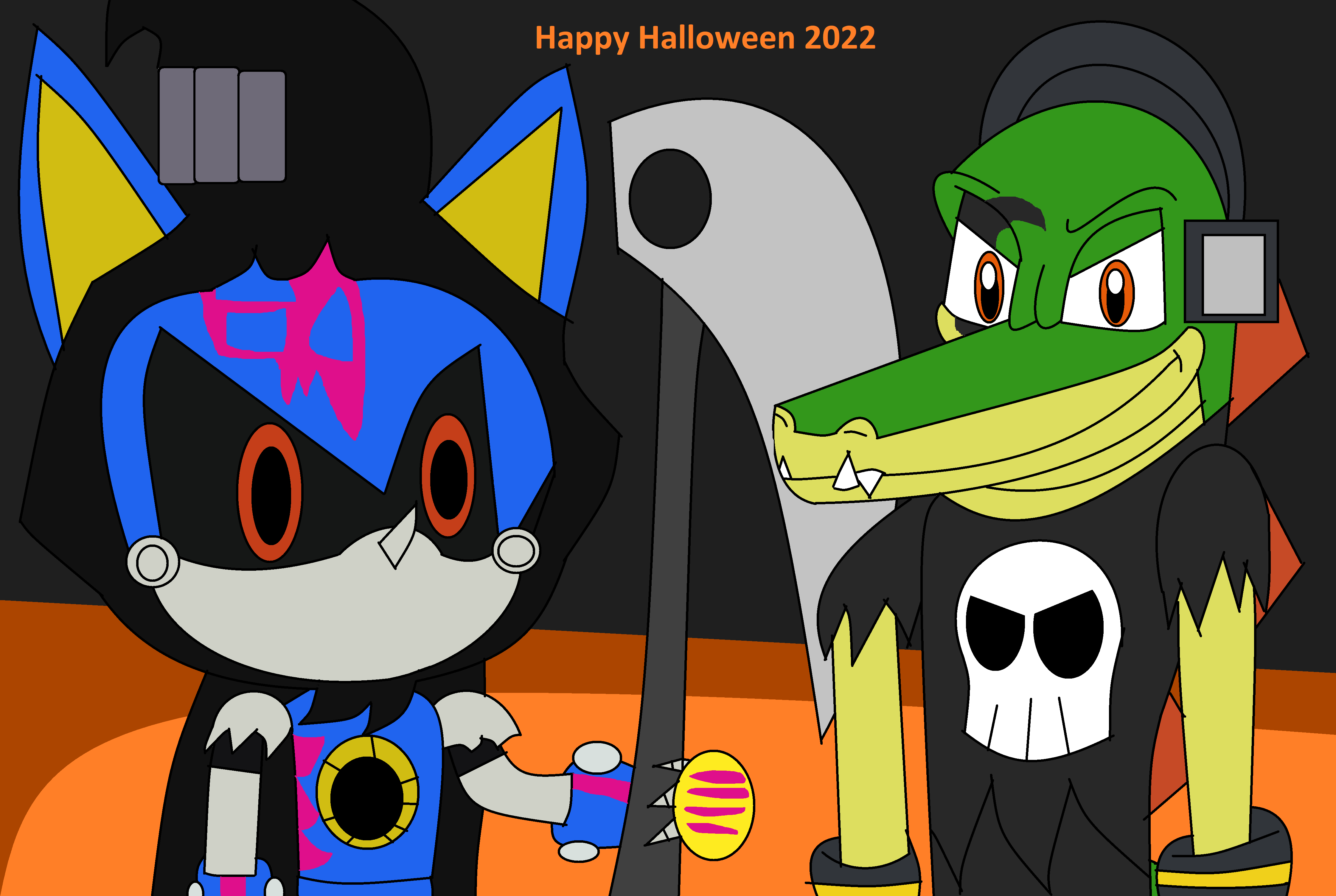 Reaper Metal Sonic Halloween 2022 - Sonic - Fanart by