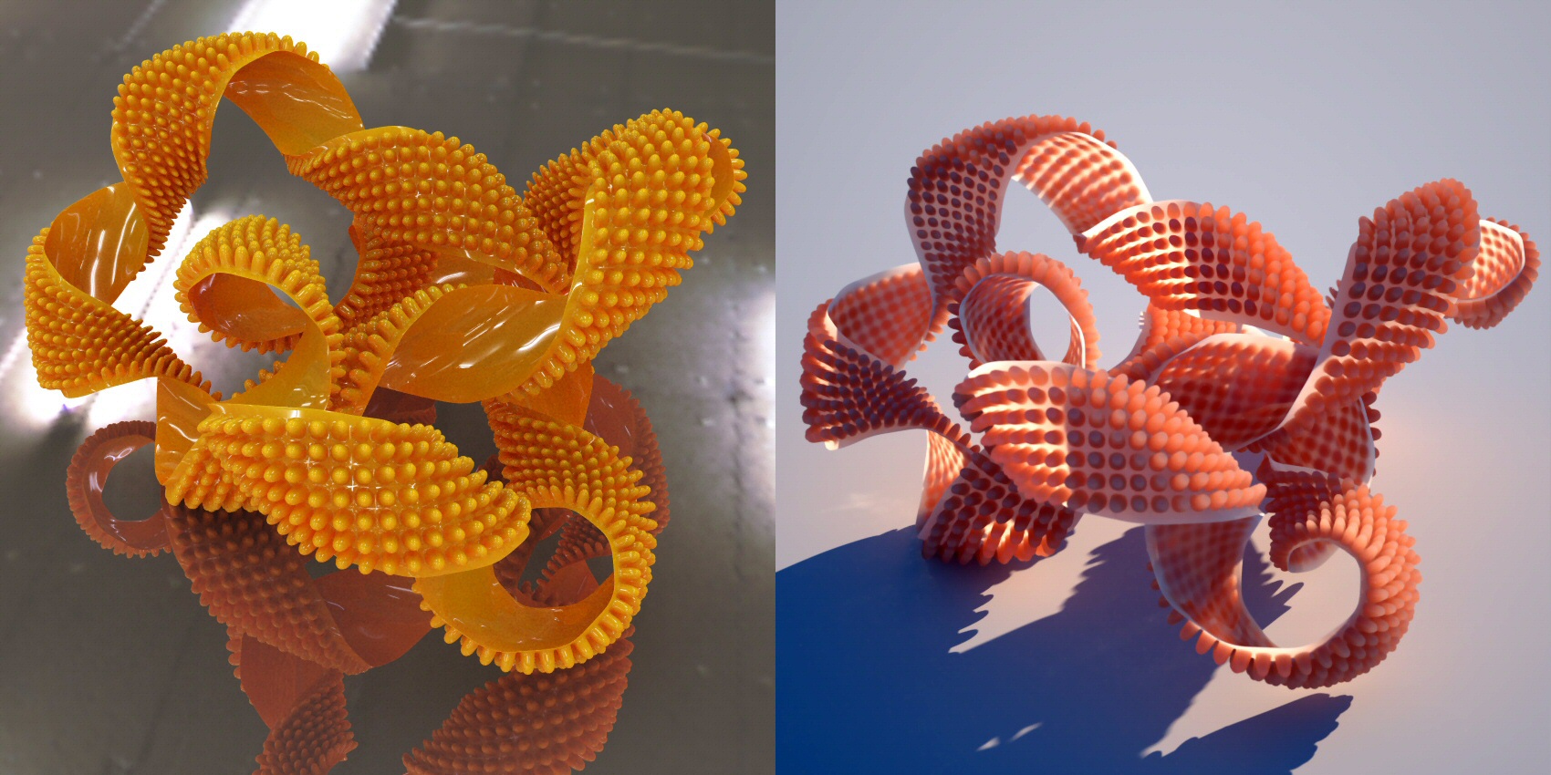 Wings3D - bobbly torus knot strip video