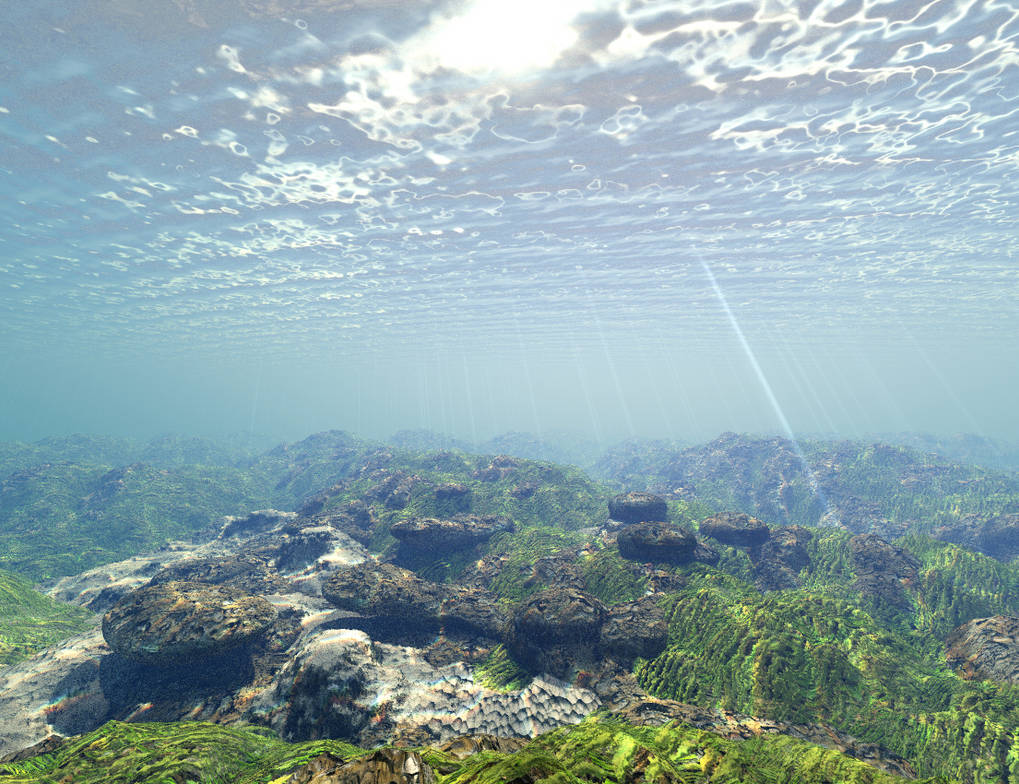 Bryce underwater render by davidbrinnen