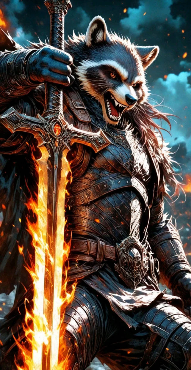 Fierce Racoon Fearless racoon warrior by Silverdad94 on DeviantArt