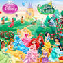 Disney Princesses Together With Disney Fairies