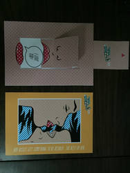 Pop-up card and drawing card