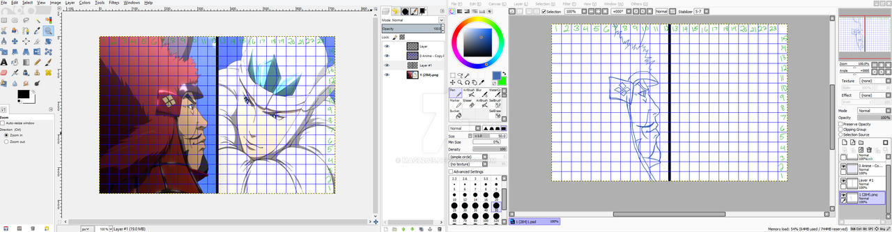 Drawing Practice: Grid Referencing Anime by Magz2015 on DeviantArt