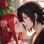 Valentine Exclusive Scarlet Erza and Sasuke Uchiha