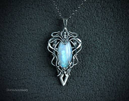 Moonstone silver pendant