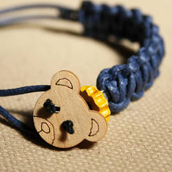 Little bear blue macrame brace