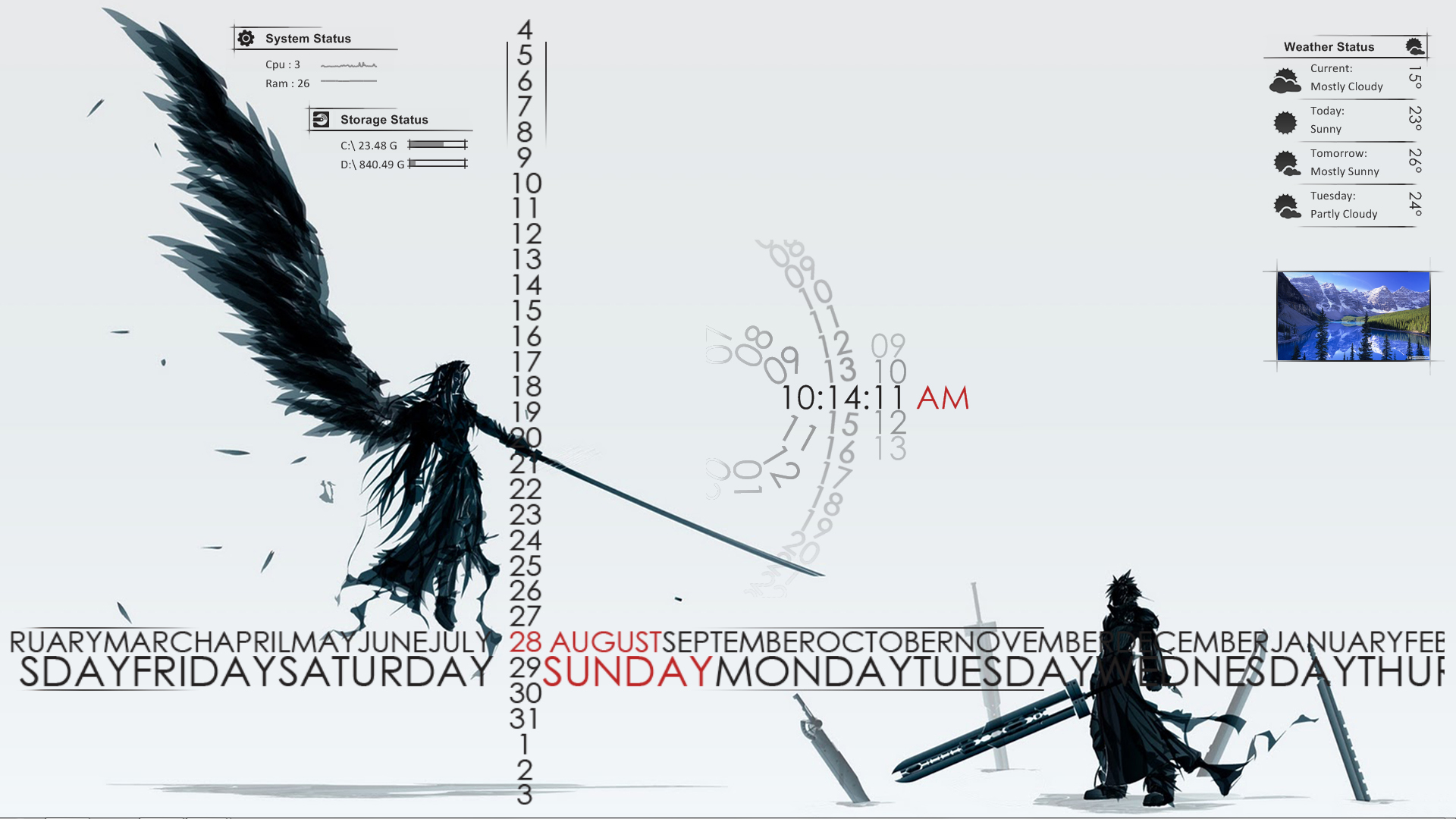 Rainmeter BlacknWhite