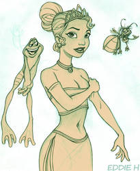 Princess Tiana Lines by EddieHolly