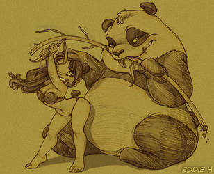 Girl and Panda