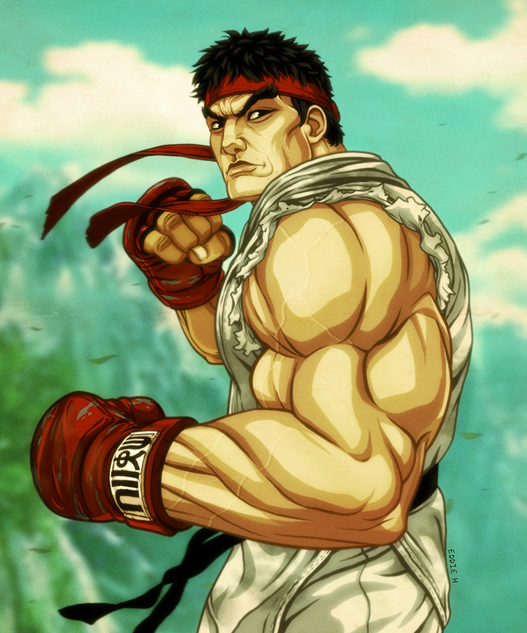 Ryu from Street Fighter V, drawn by SadeceKAAN