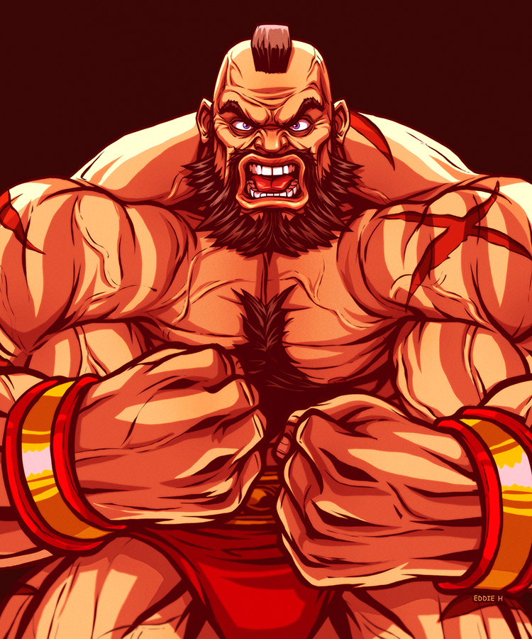 Zangief Street Fighter Design - Original Artwork - Street Fighter