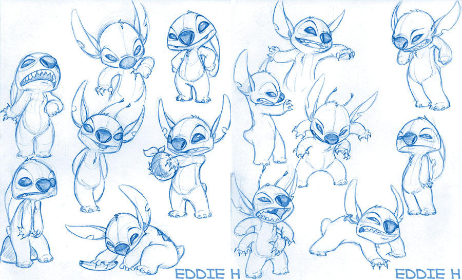 Stitch Sketches by EddieHolly on DeviantArt