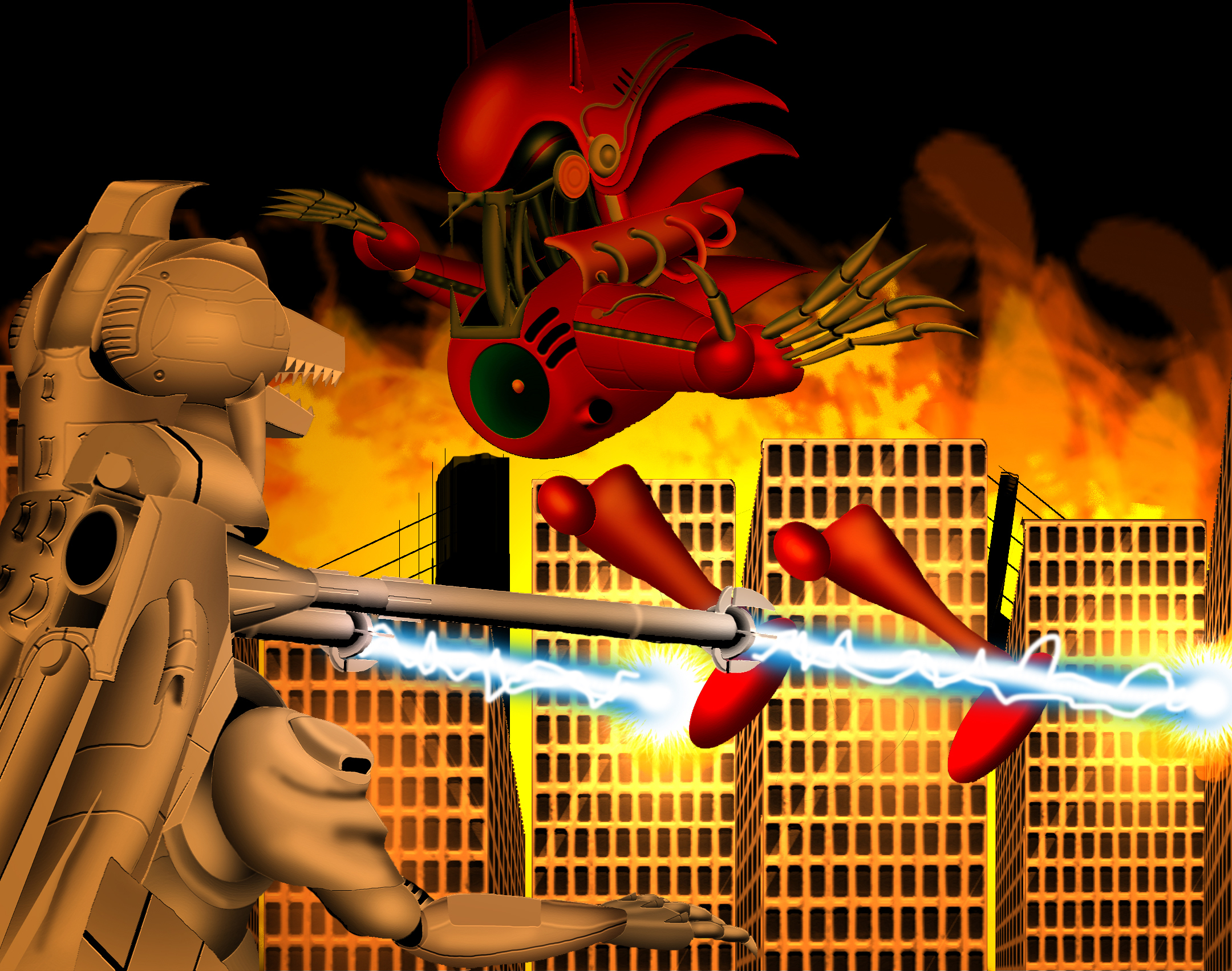 Super Mechagodzilla 2 vs. Metal Sonic Kai