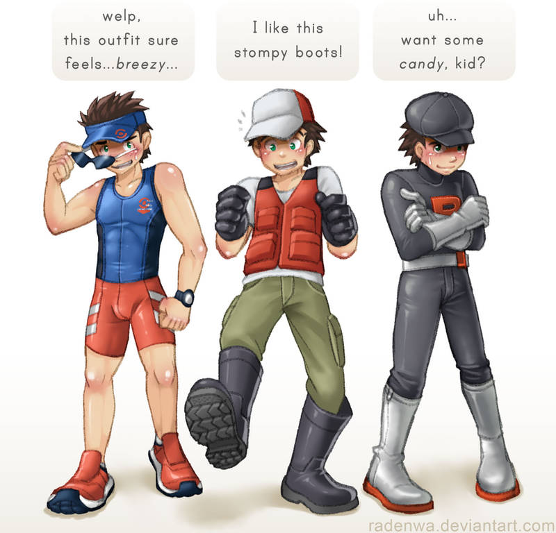 Go awkwardly tries the new outfits by RadenWA