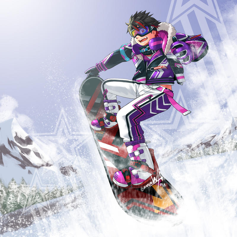 Snowboarding Tiger! by RadenWA